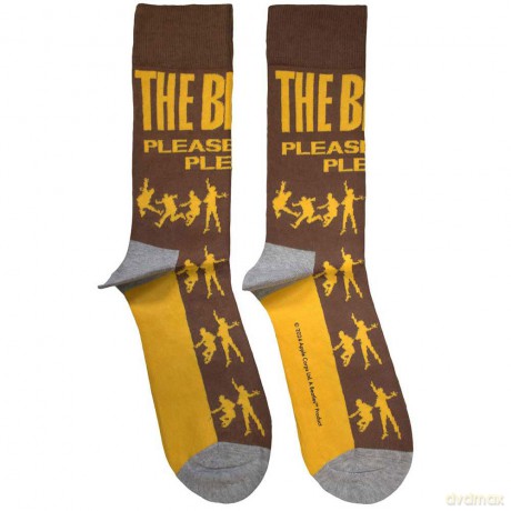 The Beatles: Unisex Ankle Socks: Please Please Me Silhouettes (Brown) (UK Size 7 - 11)