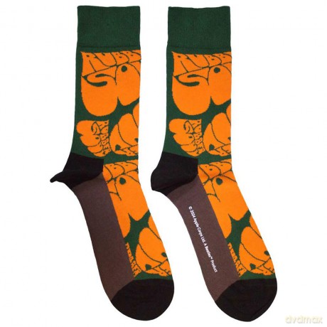 The Beatles: Unisex Ankle Socks: Rubber Soul Text Repeat (Green) (UK Size 7 - 11)
