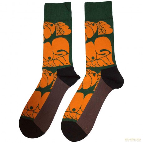 The Beatles: Unisex Ankle Socks: Rubber Soul Text Repeat (Green) (UK Size 7 - 11)