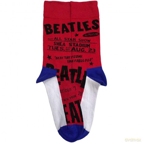 The Beatles: Unisex Ankle Socks: USA (Red) (UK Size 7 - 11)
