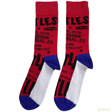 The Beatles: Unisex Ankle Socks: USA (Red) (UK Size 7 - 11)