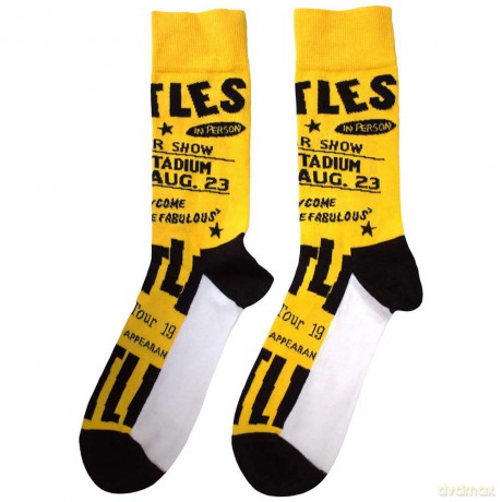 The Beatles: Unisex Ankle Socks: USA (Yellow) (UK Size 7 - 11)