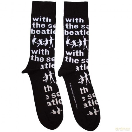 The Beatles: Unisex Ankle Socks: With Silhouettes Repeat (Black) (UK Size 7 - 11)