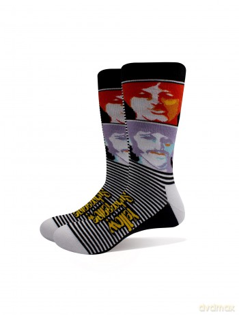 The Beatles: Unisex Ankle Socks: Yellow Submarine Sea of Science Faces Colour (Black) (UK Size 7 - 11)