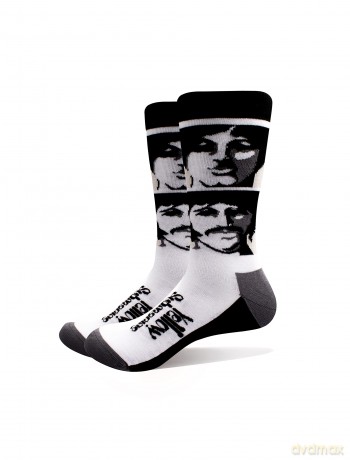 The Beatles: Unisex Ankle Socks: Yellow Submarine Sea of Science Faces Mono (White) (UK Size 7 - 11)