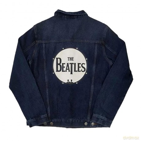 The Beatles: Unisex Denim Jacket: Drum Logo (Back Print) (Large)