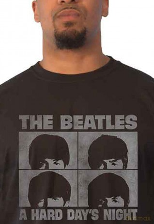 The Beatles: Unisex Long Sleeve T-Shirt: Hard Days Night (Black) (Back Print) (Large)
