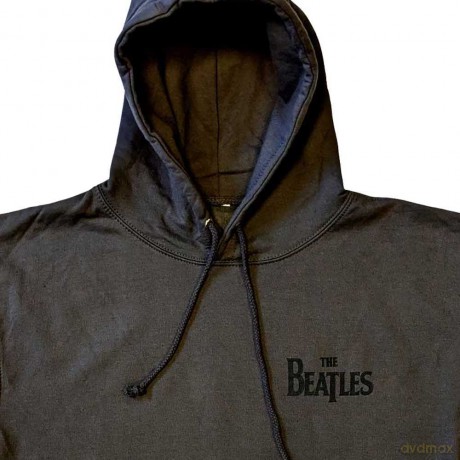 The Beatles: Unisex Pullover Hoodie: Drop T Logo (Charcoal Grey) (Back Print) (Medium)