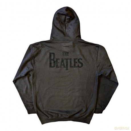 The Beatles: Unisex Pullover Hoodie: Drop T Logo (Charcoal Grey) (Back Print) (Small)