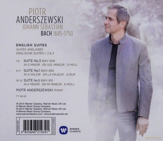 Piotr Anderszewski: Bach (English Suites Nos. 1, 3, 5) [CD]