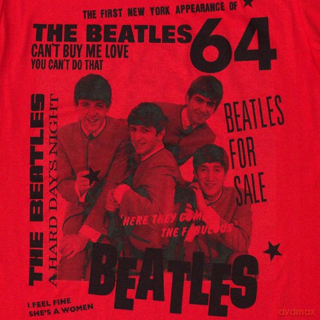 The Beatles: Unisex T-Shirt: 1964 (Red) (Large)