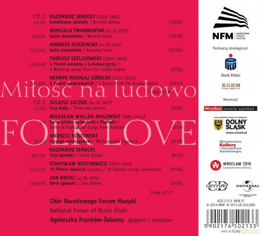 Chór Narodowego Forum Muzyki: Folk Love - Miłość Na Ludowo [2CD]