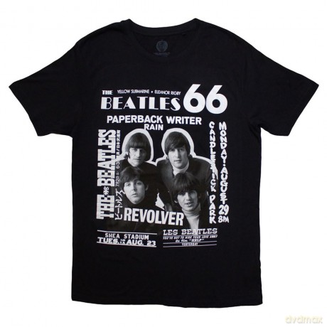 The Beatles: Unisex T-Shirt: 1966 (Black) (Medium)