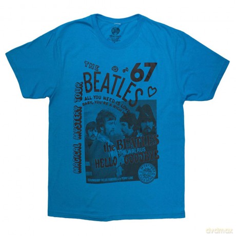 The Beatles: Unisex T-Shirt: 1967 (Blue) (Medium)