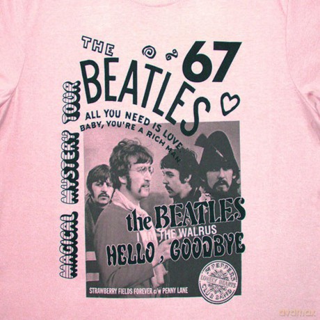 The Beatles: Unisex T-Shirt: 1967 (Pink) (Large)