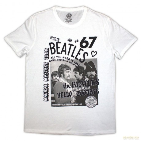 The Beatles: Unisex T-Shirt: 1967 (White) (Large)