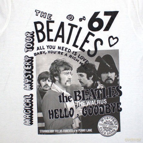 The Beatles: Unisex T-Shirt: 1967 (White) (Large)