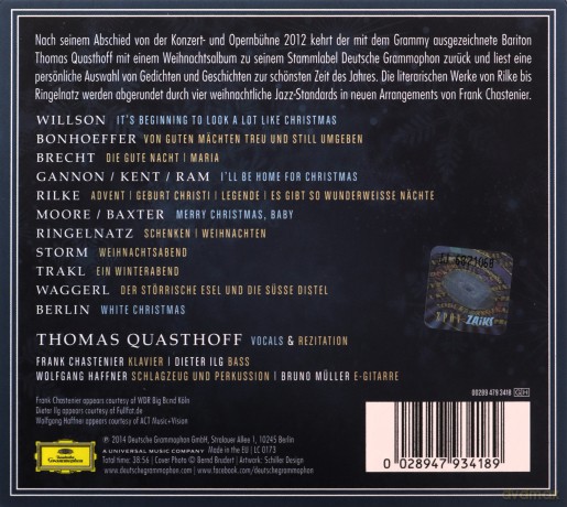 Thomas Quasthoff: Mein Weihnachten [CD]