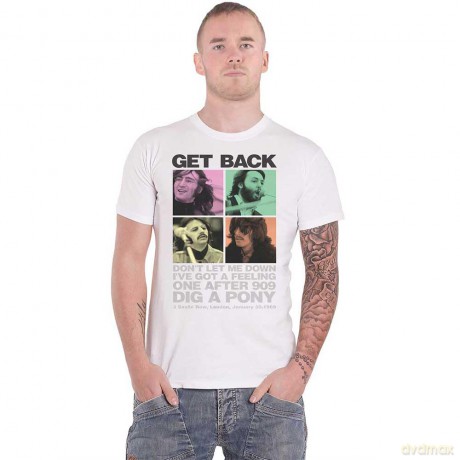 The Beatles: Unisex T-Shirt: 3 Savile Row (White) (Medium)