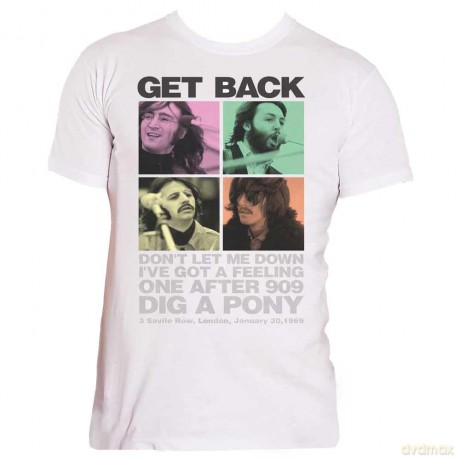 The Beatles: Unisex T-Shirt: 3 Savile Row (White) (Medium)