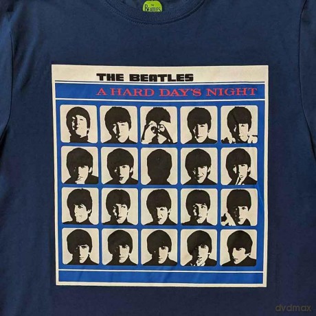 The Beatles: Unisex T-Shirt: A Hard Day's Night Album Cover (Denim Blue) (X-Large)