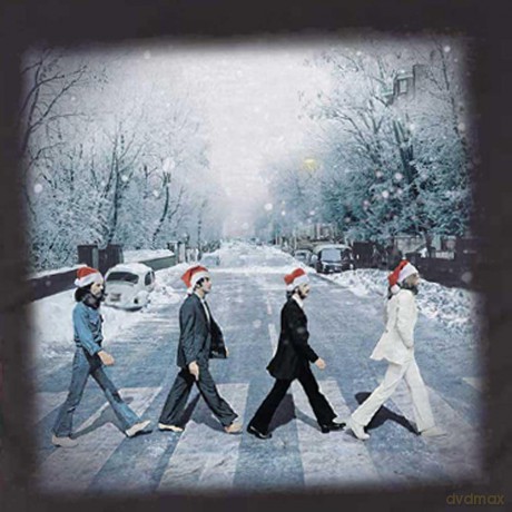 The Beatles: Unisex T-Shirt: Abbey Christmas (Black) (X-Large)