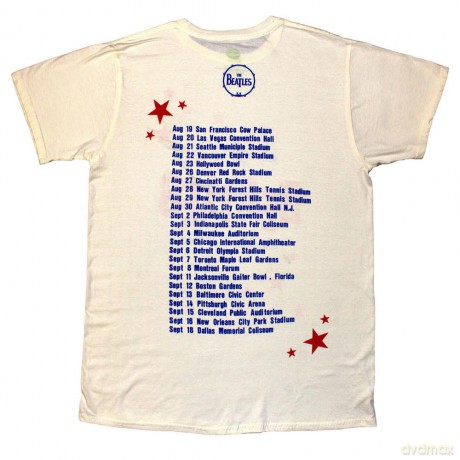 The Beatles: Unisex T-Shirt: American Tour '64 (Natural) (Back Print) (Medium)