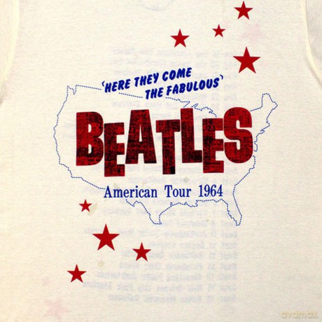 The Beatles: Unisex T-Shirt: American Tour '64 (Natural) (Back Print) (XX-Large)