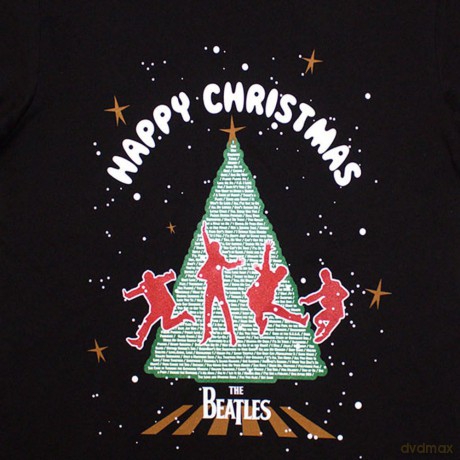 The Beatles: Unisex T-Shirt: Christmas Tree (Black) (Large)