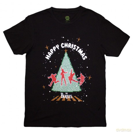 The Beatles: Unisex T-Shirt: Christmas Tree (Black) (Medium)