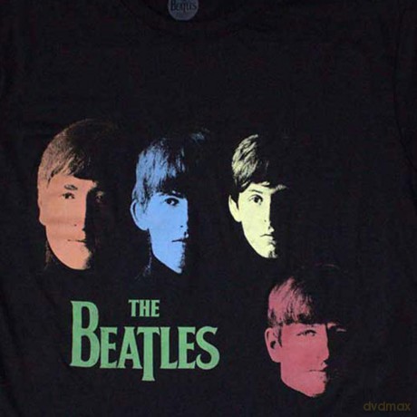 The Beatles: Unisex T-Shirt: Colour Faces (Black) (Small)