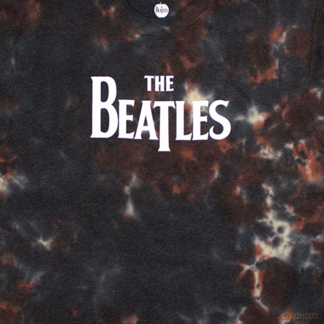 The Beatles: Unisex T-Shirt: Drop T Logo (Brown) (Wash Collection) (Large)