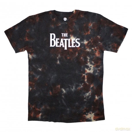 The Beatles: Unisex T-Shirt: Drop T Logo (Brown) (Wash Collection) (Medium)