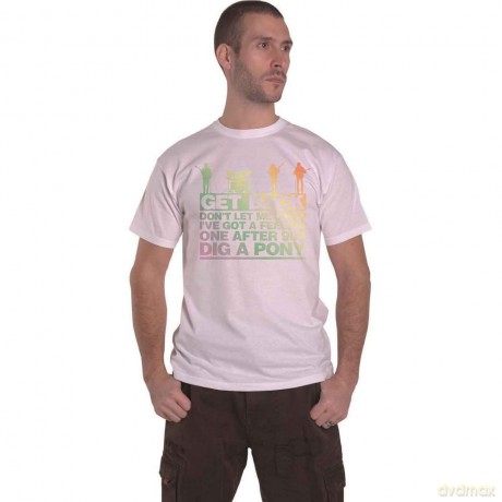 The Beatles: Unisex T-Shirt: Get Back Gradient (Black) (Large)