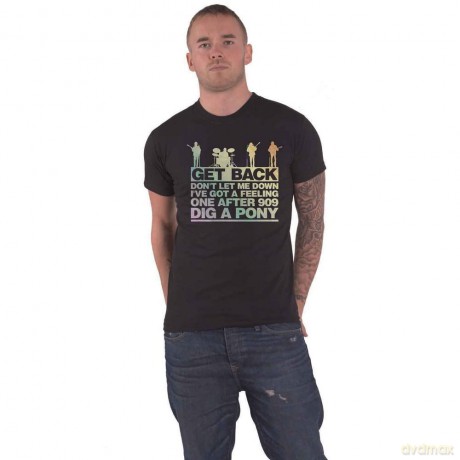 The Beatles: Unisex T-Shirt: Get Back Gradient (Black) (Medium)