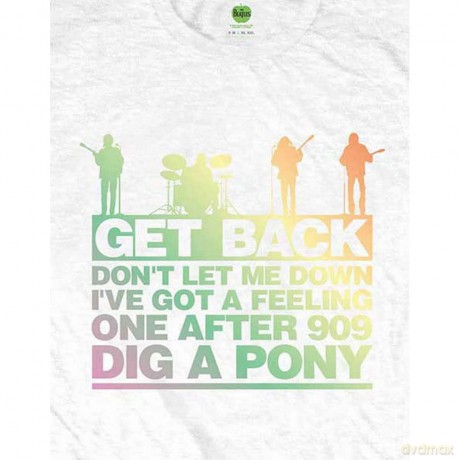 The Beatles: Unisex T-Shirt: Get Back Gradient (Black) (X-Large)