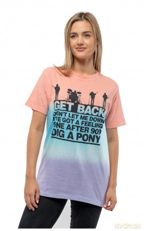 The Beatles: Unisex T-Shirt: Get Back Gradient (Multicolour) (Wash Collection) (Medium)