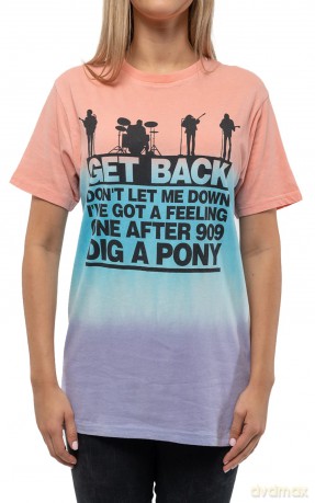 The Beatles: Unisex T-Shirt: Get Back Gradient (Multicolour) (Wash Collection) (Medium)