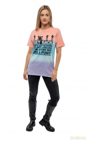 The Beatles: Unisex T-Shirt: Get Back Gradient (Multicolour) (Wash Collection) (Medium)