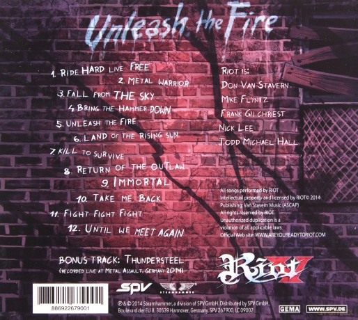 Riot V: Unleash The Fire (Limited Edition) [CD]