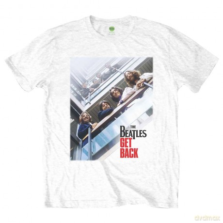 The Beatles: Unisex T-Shirt: Get Back Poster (White) (Large)
