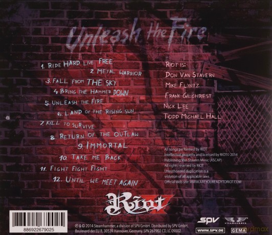 Riot V: Unleash The Fire (Limited Edition) [CD]
