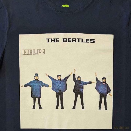 The Beatles: Unisex T-Shirt: HELP! Album Cover (Navy Blue) (Medium)