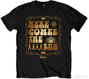 The Beatles: Unisex T-Shirt: Here Comes The Sun (Black) (Back Print) (X-Large)