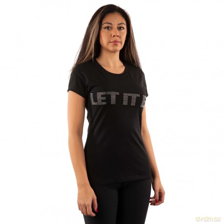 The Beatles: Unisex T-Shirt: Let It Be Crystals (Black) (Embellished) (XX-Large)
