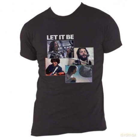 The Beatles: Unisex T-Shirt: Let It Be Recording Shots (Black) (Medium)