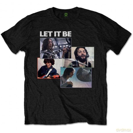 The Beatles: Unisex T-Shirt: Let It Be Recording Shots (Black) (X-Large)