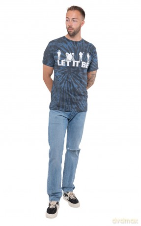 The Beatles: Unisex T-Shirt: Let It Be Silhouette (Black) (Wash Collection) (Small)