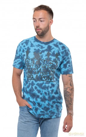 The Beatles: Unisex T-Shirt: Let It Be Songs (Dip-Dye On Light Blue) (Wash Collection) (Medium)