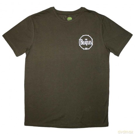 The Beatles: Unisex T-Shirt: Mini Drum Logo (Green) (Medium)